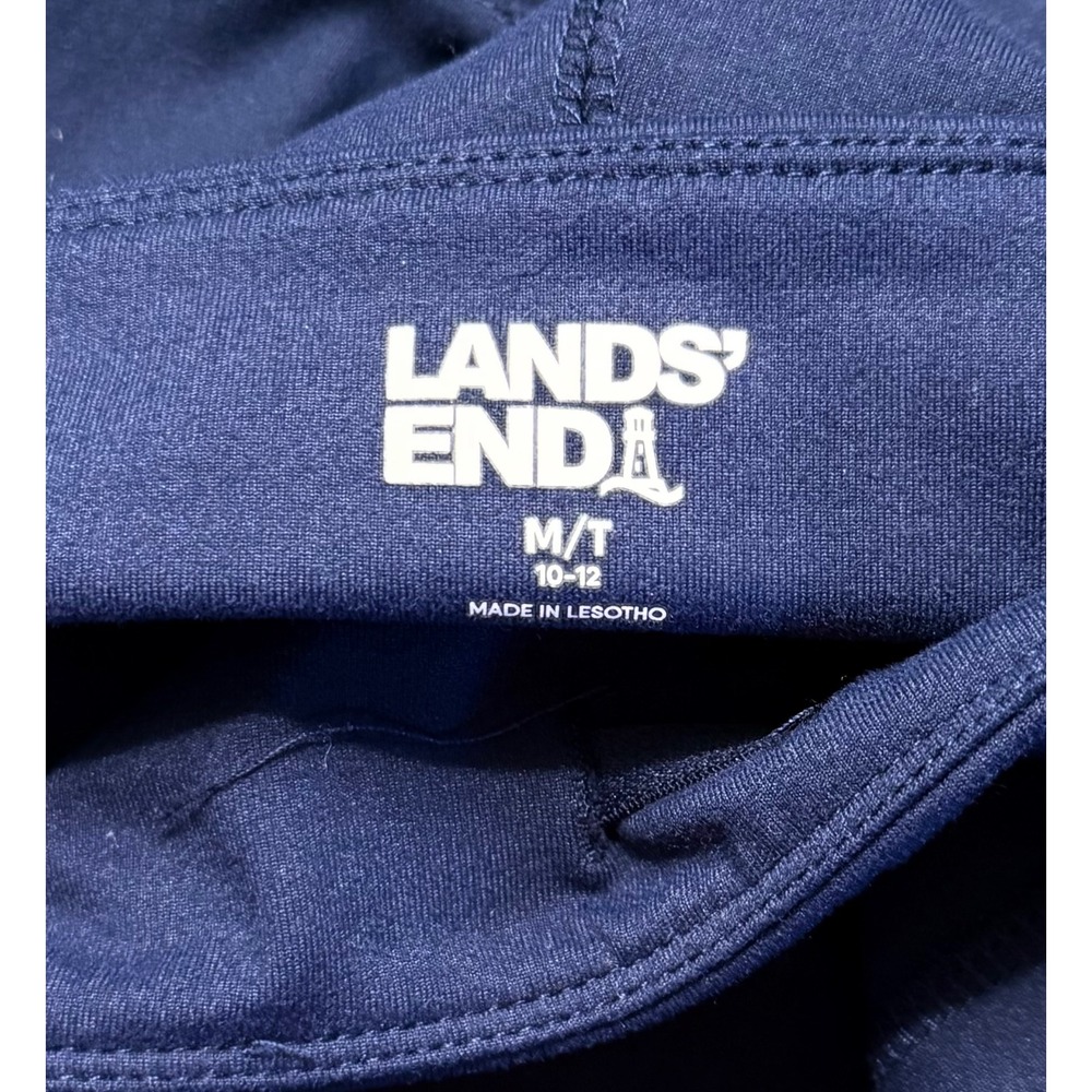 Lands' End Women's Navy Blue Casual Knit M/T (Medium Tall) Straight Leg Pants - Picture 6 of 7